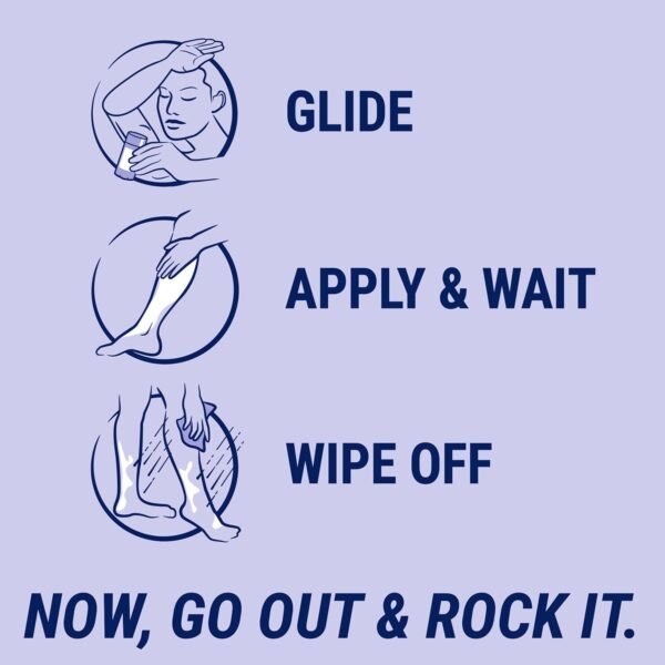 Nair Hair Remover Glides Away Max, olio di argan marocchino, per bikini, braccia e ascelle, 100 ml, (confezione da 2)