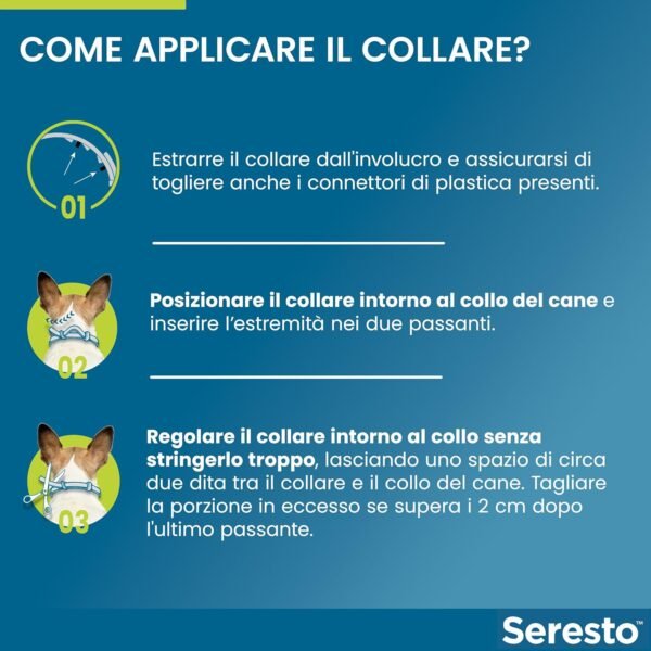 Elanco Seresto Collare Antiparassitario per Cani Oltre 8 kg, Elimina Pulci, Zecche, Pidocchi e Protegge dal Rischio di Trasmissione, Leishmaniosi Fino a 8 Mesi, 1 Pezzo