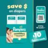 Pannolini Pampers Swaddlers Neonato - Taglia 0, 31 pezzi, Pannolini usa e getta ultra morbidi