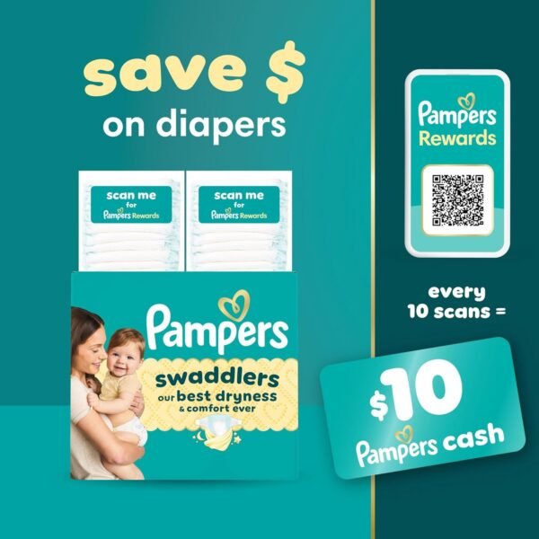 Pannolini Pampers Swaddlers Neonato - Taglia 0, 31 pezzi, Pannolini usa e getta ultra morbidi