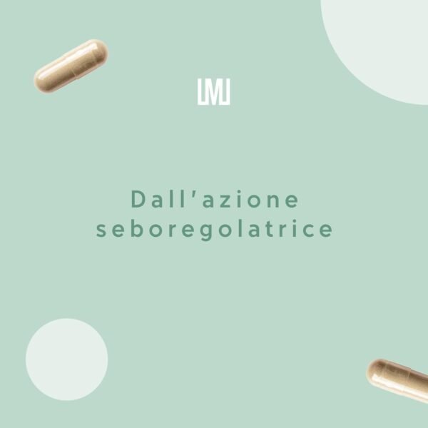 LAMUSELAB Sebonorm Integratore Capelli Uomo con Estratti Vegetali Vitamine e Minerali, per il Benessere dei Capelli, Antiossidante per la Cura della Pelle, Senza Glutine, 90 Capsule