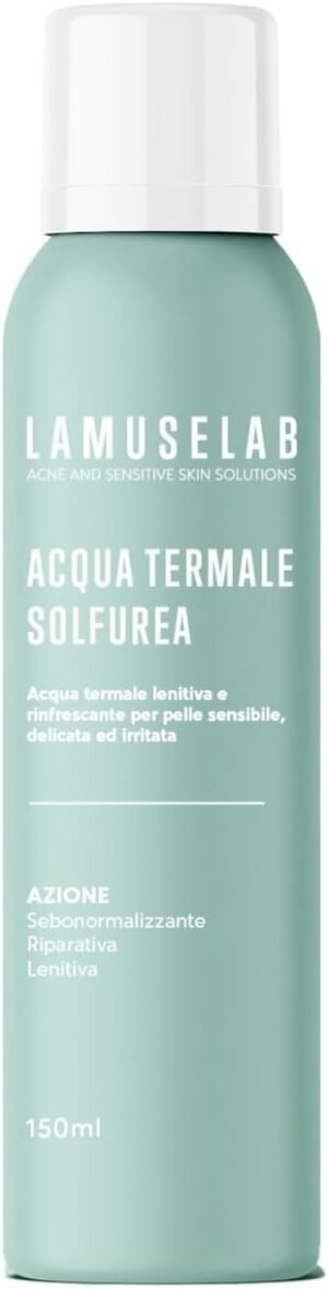 LAMUSELAB Acqua Termale Sulfurea, Sebonormalizzante, Riparatrice, Lenitiva [150 ml]