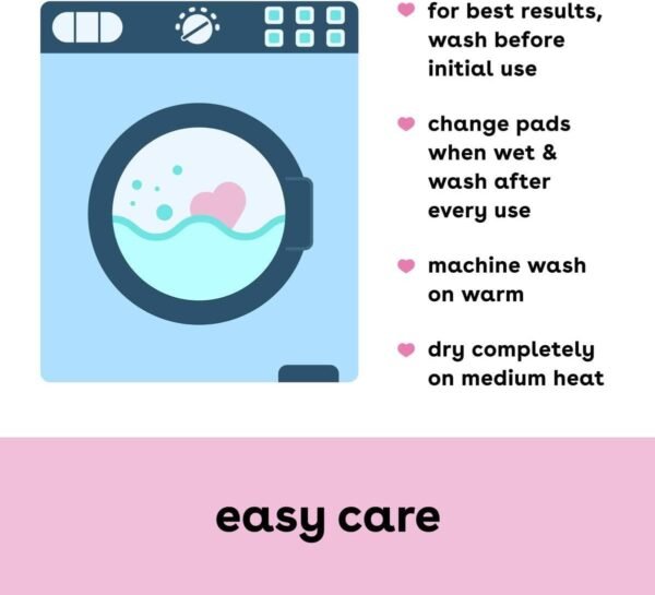 Bamboobies, confezione da 8 assorbenti lavabili e riutilizzabili, con supporto a tenuta stagna