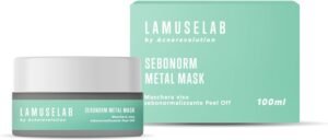 LaMuseLab LAMUSELAB Metal Mask Peel Off Maschera Seboregolatrice Purificante per Pelli Miste o Grasse Elimina Brufoli e Punti Neri, Riequilibra il PH del Viso 100ml