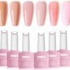 FZANEST Set smalto per unghie gel, kit smalto per unghie gel UV LED a 6 colori per manicure pedicure salone di bellezza fai da te casa