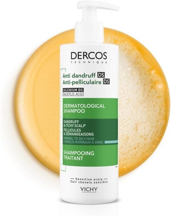 Vichy Dercos Shampoo Antiforfora per Capelli Normali e Grassi, Azione Riequilibrante, Effetto Anti-Ricomparsa, Arricchito con Disolfuro di Selenio e Acido Salicilico, 390 ml