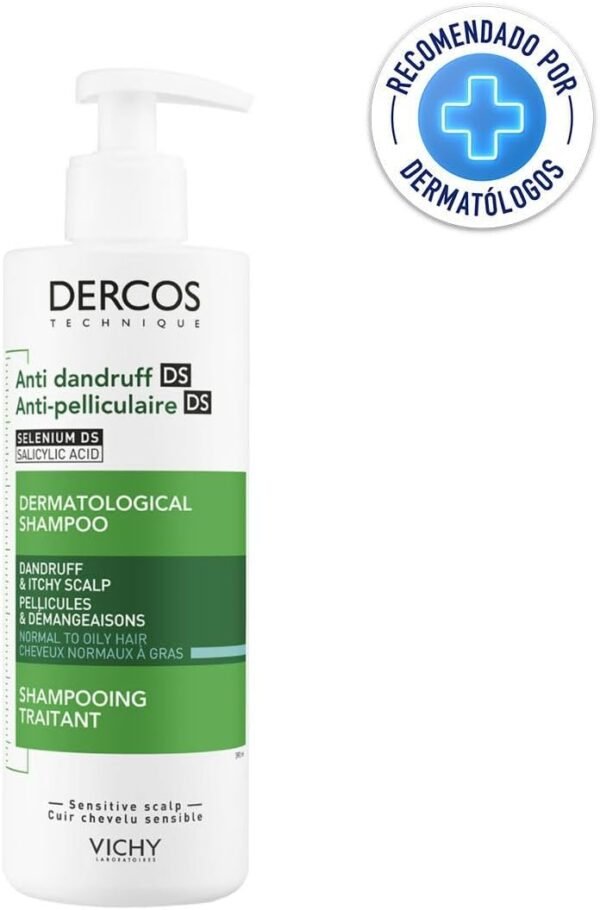 Vichy Dercos Shampoo Antiforfora per Capelli Normali e Grassi, Azione Riequilibrante, Effetto Anti-Ricomparsa, Arricchito con Disolfuro di Selenio e Acido Salicilico, 390 ml