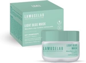 LAMUSELAB Maschera Azzurra Rinfrescante, Idratante e Lenitiva con Effetto Antinfiammatorio, Regola la Produzione di Sebo, 100 ml