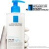 La Roche-Posay Gel Detergente Schiumoso a Doppia Azione, Adatto per Pelli Sensibili, Elimina Impurità e Sebo, Pelle Morbida e Idratata, Formula con Tensioattivi Delicati e Glicerina, Toleriane, 400