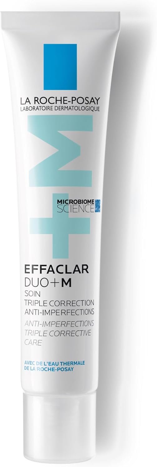 La Roche Posay Effaclar Duo + M, trattamento anti-imperfezioni tripla correzione per pelle grassa a tendenza acneica, effetto anti-ricomparsa, con filobioma, Procerad e niacinamide, 40 ml