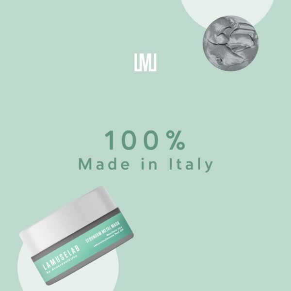 LaMuseLab LAMUSELAB Metal Mask Peel Off Maschera Seboregolatrice Purificante per Pelli Miste o Grasse Elimina Brufoli e Punti Neri, Riequilibra il PH del Viso 100ml