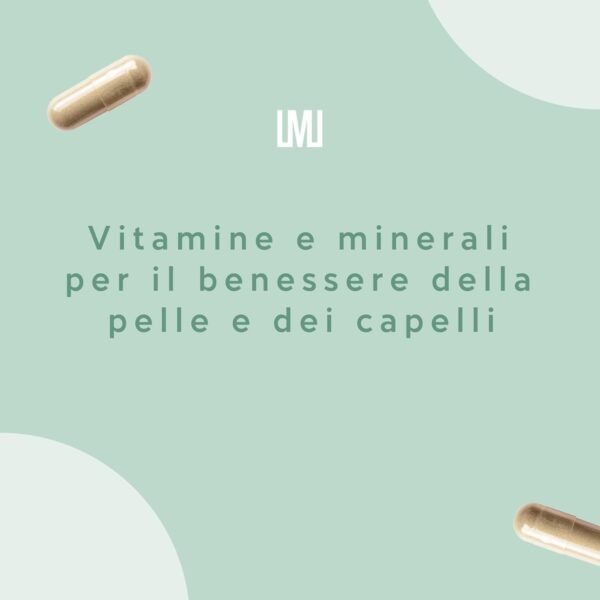 LAMUSELAB Sebonorm Integratore Capelli Donna con Estratti Vegetali Vitamine e Minerali, per il Benessere dei Capelli, Antiossidante per la Cura della Pelle, Senza Glutine, 90 Capsule