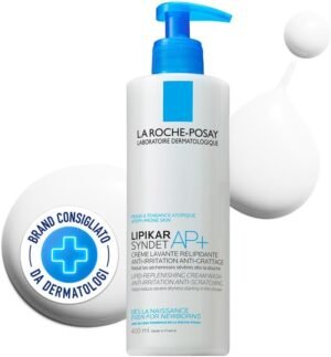La Roche-Posay Gel Detergente Schiumoso a Doppia Azione, Adatto per Pelli Sensibili, Elimina Impurità e Sebo, Pelle Morbida e Idratata, Formula con Tensioattivi Delicati e Glicerina, Toleriane, 400