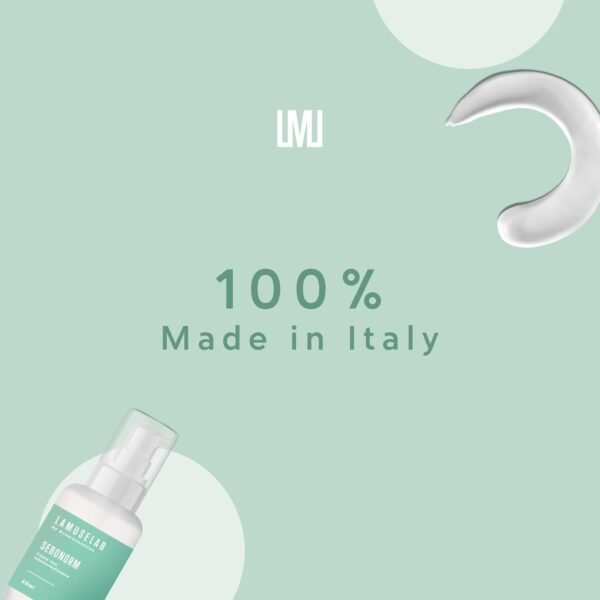 LAMUSELAB Sebonorm Crema Viso Sebonormalizzante, Protegge e Idrata la Pelle, Regola e Riequilibra la Secrezione Sebacea, 50 ml