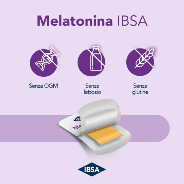 Melatonina IBSA + Maschera per dormire | Integratore Alimentare di Melatonina con Vitamina B6, Camomilla e Lavanda + In omaggio la Soft Sleep Mask IBSA per un sonno migliore
