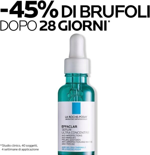 La Roche Posay Effaclar Siero Peeling Ultra Concentrato per Pelli a Tendenza Acneica, Azione Anti-Imperfezioni, Pelle Levigata, Acido Glicolico, Acido Salicilico e LHA, 30 ml