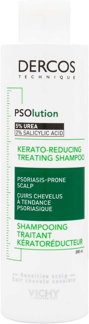 Vichy Dercos Psolution Shampoo Anti-Squamazione per Cuoio Capelluto Tendente alla Psoriasi che rassoda Prurito e Formicolio con Acido Salicilico 200ml