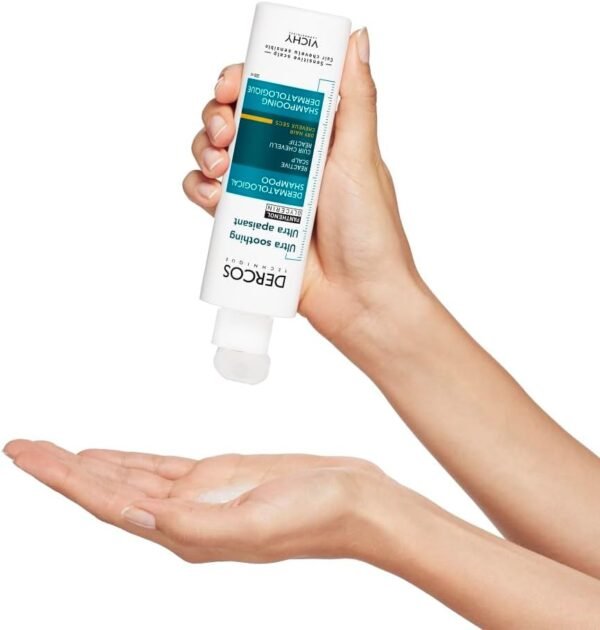 Vichy Dercos Shampoo Ultra Lenitivo per Pelli Sensibili e Capelli Secchi, Azione Lenitiva, Prurito del Cuoio Capelluto e Attenuazione degli Arrossamenti con Glicerina e Pantenolo, 200 ml