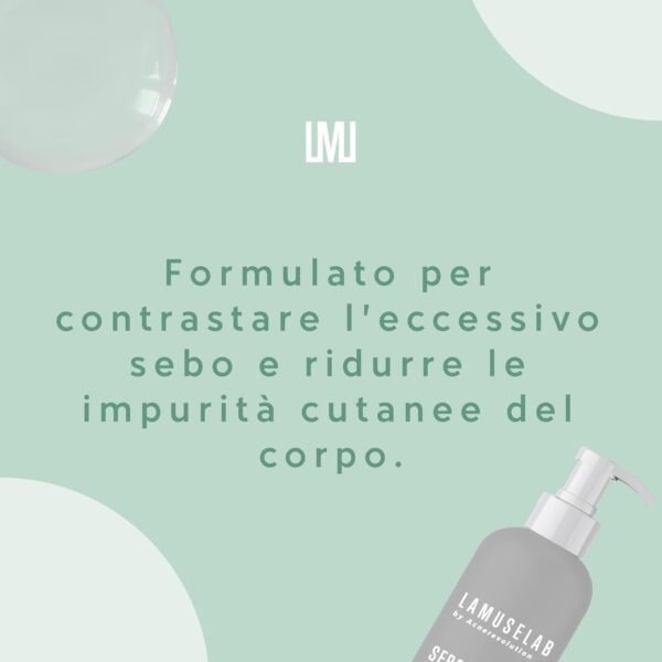 51zL-1xbEoL._AC_SL1500_.jpg LAMUSELAB Sebonorm Body Gel Corpo Seboregolatore, Sebonormalizzante Protegge e Idrata la Pelle, Regola e Riequilibra la Secrezione di Sebo, 200 ml
