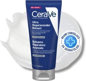 610NWC3CaL._AC_SL1500_.jpg CeraVe Balsamo Riparatore Avanzato per Pelli Molto Secche e Ruvide, Azione Protettiva e Lenitiva, Idratazione 24H, con Vaselina, Acido Ialuronico e 3 Ceramidi, 90 ml