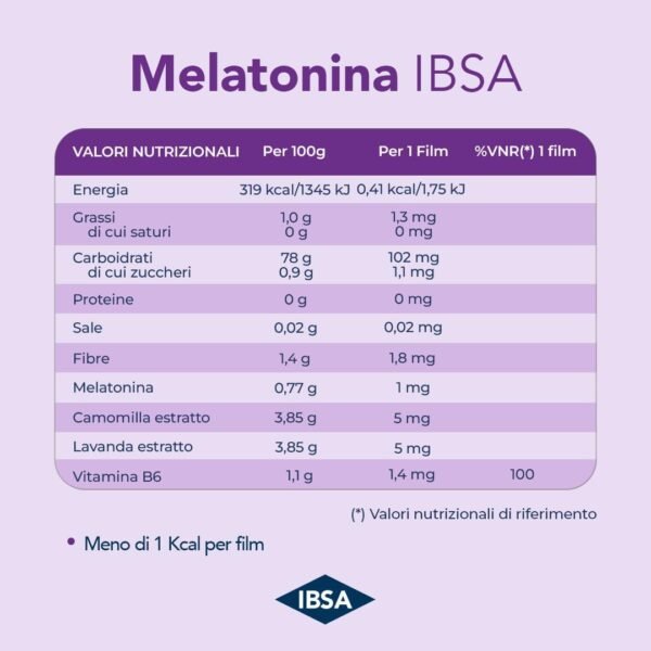 Melatonina IBSA + Maschera per dormire | Integratore Alimentare di Melatonina con Vitamina B6, Camomilla e Lavanda + In omaggio la Soft Sleep Mask IBSA per un sonno migliore
