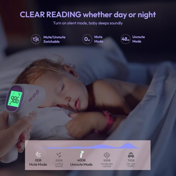 Termometro per la febbre per neonati, bambini e adulti, viola