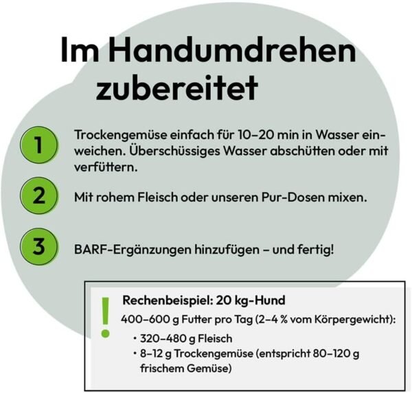 GRAU L'original, Miscela di Frutta e Verdura Secca per Alimenti Naturali Integrati (BARF) "Composto N. 1" Integratore Alimentare per Cani, 1 x 150g