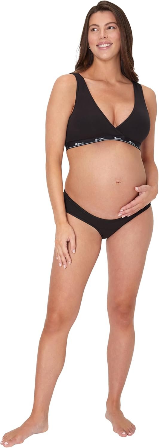 Reggiseno premaman Hanes, bralette per allattamento, traspirante, anti-odore, reggiseno da donna