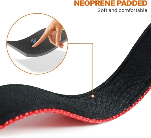 Taglory Collare per Cani, Collari Riflettenti Traspiranti Regolabili Imbottiti in Nylon per Cani di Taglia Media, Rosso