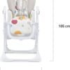 Kinderkraft YUMMY Seggiolone Seggiolone ergonomico confortevole reclinabile pieghevole con poggiapiedi regolabile in altezza Doppio vassoio staccabile per bambini da 6 mesi a 3 anni Grigio
