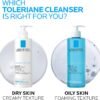 La Roche-Posay Toleriane Gel Detergente Schiumogeno Doppia Azione per Pelli Sensibili, Elimina Impurità e Sebo, Pelle Morbida e Idratata, Formula con Tensioattivi Delicati e Glicerina, 400 ml