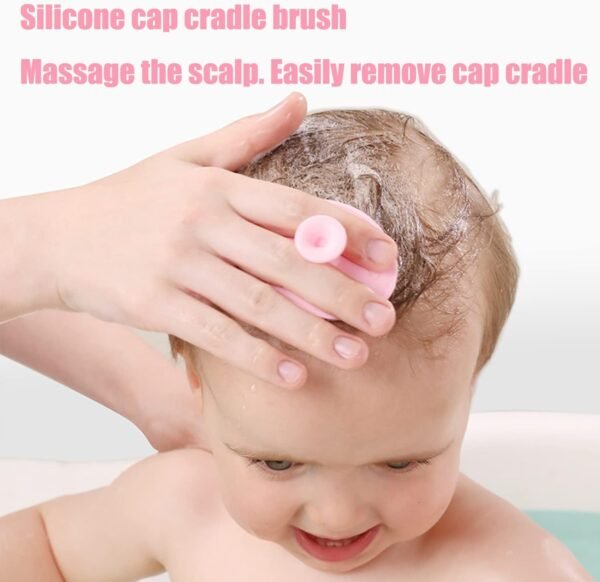 Spazzola per capelli per bambini, spazzola per lettino, pettine per capelli, spazzola e pettine per capelli, ideale per cuffia da culla, regalo perfetto per la lista dei bambini (rosa)