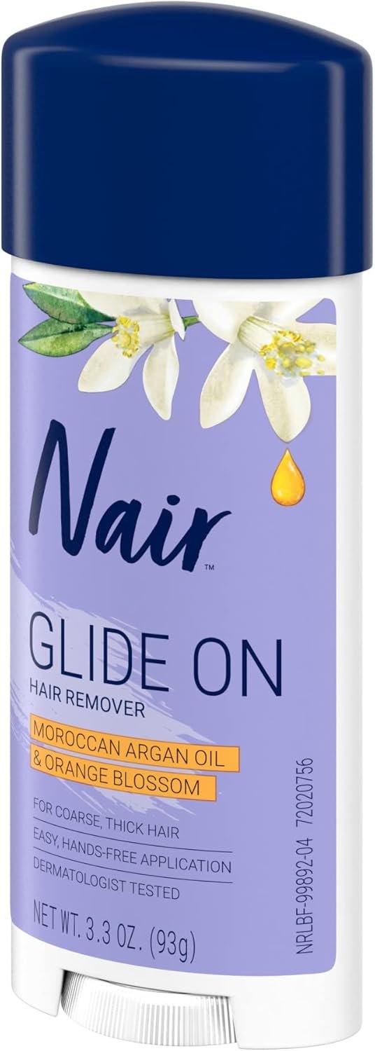 Nair Hair Remover Glides Away Max, olio di argan marocchino, per bikini, braccia e ascelle, 100 ml, (confezione da 2)