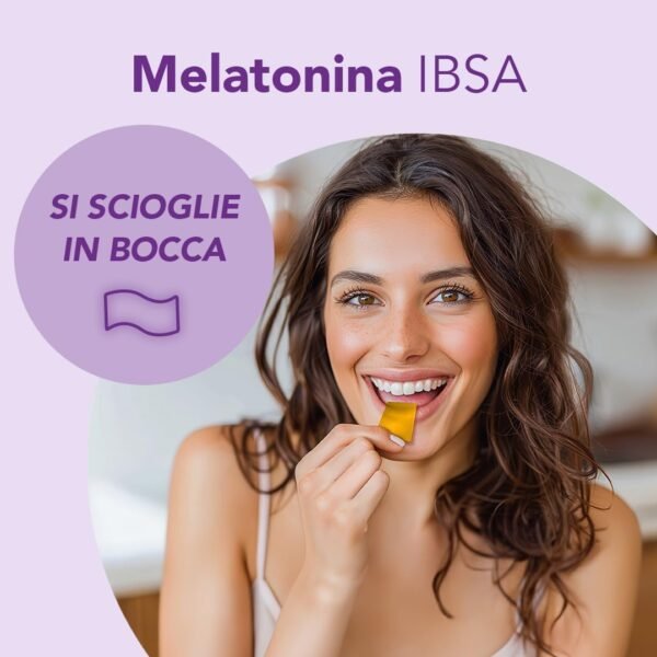 Melatonina IBSA + Maschera per dormire | Integratore Alimentare di Melatonina con Vitamina B6, Camomilla e Lavanda + In omaggio la Soft Sleep Mask IBSA per un sonno migliore