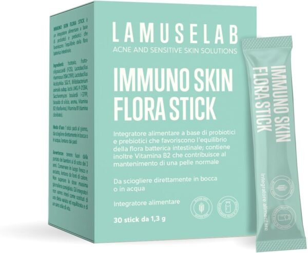 61R6-trYgvL._AC_SL1500_.jpg Lamuselab Immuno Skin Flora Stick - Integratore di fermenti lattici - 30 Stick