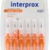 Interprox Super Micro 6 Spazzolini Conici Arancioni, Antiplacca e Anticarie per Spazi Interdentali più Piccoli (PHD 0,9), Adatti per Denti Anteriori