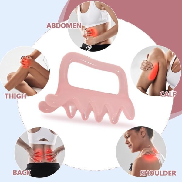 Strumento per il massaggio della cellulite, strumento di rilascio miofasciale per collo, spalle, schiena, massaggiatore per il corpo in resina - sollievo dalla tensione posteriore, sollievo dalla fascite