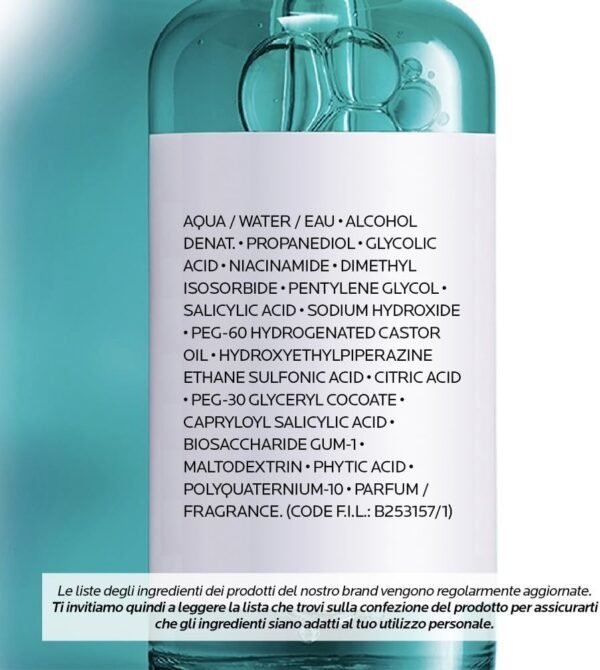 La Roche Posay Effaclar Siero Peeling Ultra Concentrato per Pelli a Tendenza Acneica, Azione Anti-Imperfezioni, Pelle Levigata, Acido Glicolico, Acido Salicilico e LHA, 30 ml