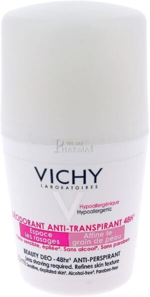 61TqcI4KfsL._AC_SL1200_.jpg Vichy Dermo-Tolerance Deodorante Roll-On per Pelli Sensibili o Rasate, Unisex, Azione Antiricrescita, Efficace 48h, Sudore Intenso, Pelle Più Levigata, 50 ml