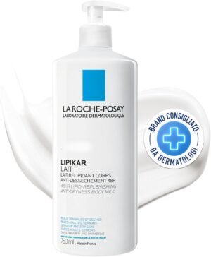 61UM4T7x13L._AC_SL1500_.jpg La Roche-Posay Lipikar Latte Corpo Idratante per Pelli Sensibili, Anti-Secchezza, Risultato Idratante, Formula con Niacinamide e Burro di Karitè, 75 ml