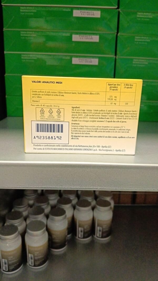 RealSIL Integratore Antiossidante con Vitamina E e Cardo Mariano 40 Capsule