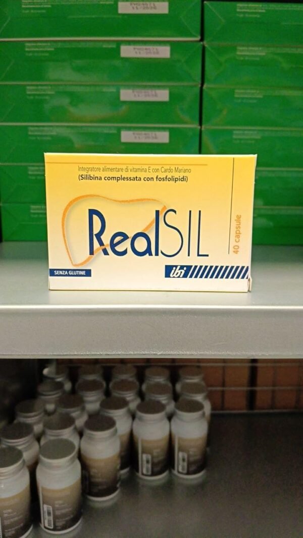 RealSIL Integratore Antiossidante con Vitamina E e Cardo Mariano 40 Capsule