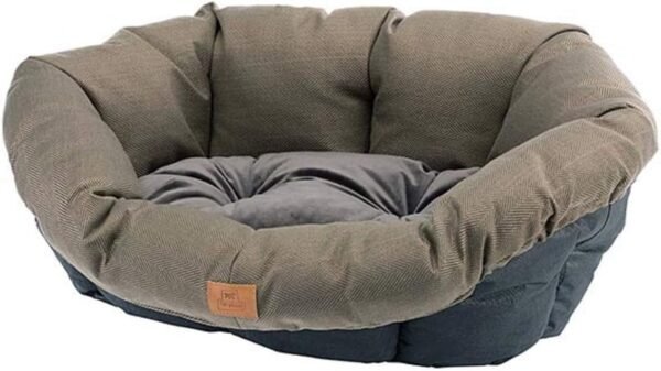 Ferplast Cuscino per Cuccia Cani e Gatti SOFA' TWEED 4, Cuscino Imbottito per Cuccia Cani Gatti, Ricambio per Cuccia Cani Gatti in Plastica, Lavabile, 64 x 48 x H 25 cm, Marrone