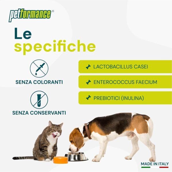 Petformance Fermentiflora – Probiotico, Prebiotico e Postbiotico per Cani e Gatti – Fermenti Lattici con Funzione Digestiva per la Flora Intestinale – 30 Compresse Appetibili