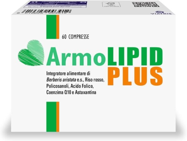 Mylan ARMOLIPID Plus Integratore Alimentare con Riso Rosso, 60 Compresse
