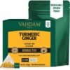VAHDAM, Tisana con Zenzero e Curcuma (100 Bustine Piramidali) Senza Caffeina | 100% Infusi e Tisane Assortiti dal Gusto Piccante | in bustina richiudibile con chiusura ermetica