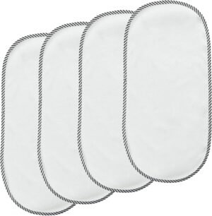 PandaEar Confezione da 4 Coprimaterassini per Fasciatoio Impermeabili, Sottopiedi Morbidi per il Cambio del Pannolino del Bambino, Coprimaterasso per Fasciatoio -60 x 30 cm