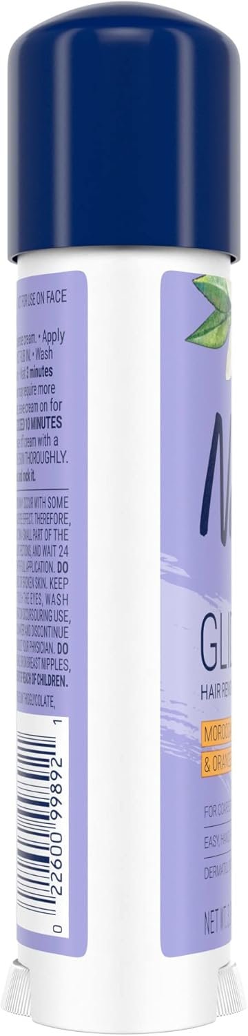 Nair Hair Remover Glides Away Max, olio di argan marocchino, per bikini, braccia e ascelle, 100 ml, (confezione da 2)