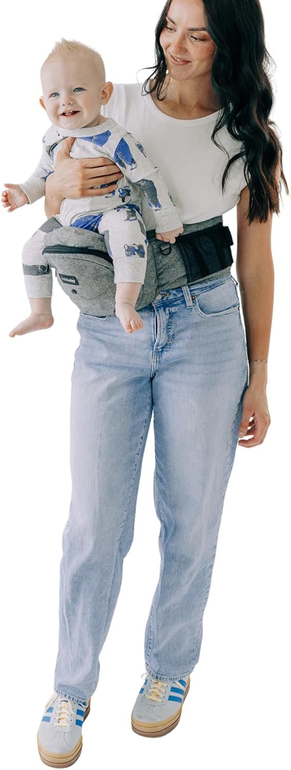 Tush Baby Belt – Marsupio ergonomico 0-36 mesi – Leggero e con 5 ampie tasche portaoggetti – Consigliato dai pediatri – Baby, Baby, con Memory Foam e Certificato di sicurezza