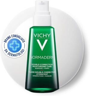Vichy Normaderm Trattamento Anti-Imperfezioni a Doppia Azione per Pelli Grasse Effetto Correttivo e Idratante con Acido Salicilico, Acido Ialuronico e Frazioni Probiotiche, 50 ml